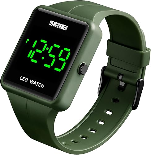 Gosasa Large Face LED Digital Watch Date Time 3Bar Waterproof Wristwatch Men Women Sports Watches