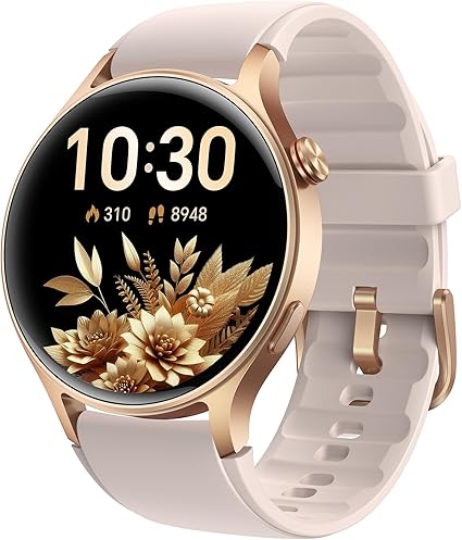 Smart Watch for Women, Answer/Make Call, 1.32'' AMOLED Ultra-Clear Screen | Fitness Tracker with Heart Rate/Sleep/SpO2 Monitor, Smartwatch for iPhone/Samsung/Android, 110+ Sport Modes, 3ATM Waterproof