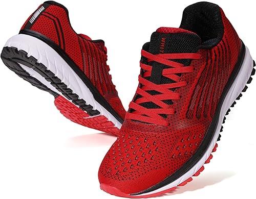 Joomra Whitin Men's Supportive Running Shoes Cushioned Athletic Sneakers | Durable Rubber Outsole, Lace-up fit, Removable Insole, Reliable Traction for Jogging, Walking, Gym, Workouts, Training