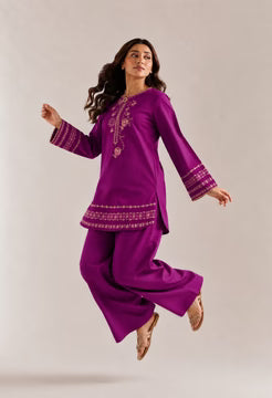 Radiant Fuchsia Embroidered Lawn 2 Piece